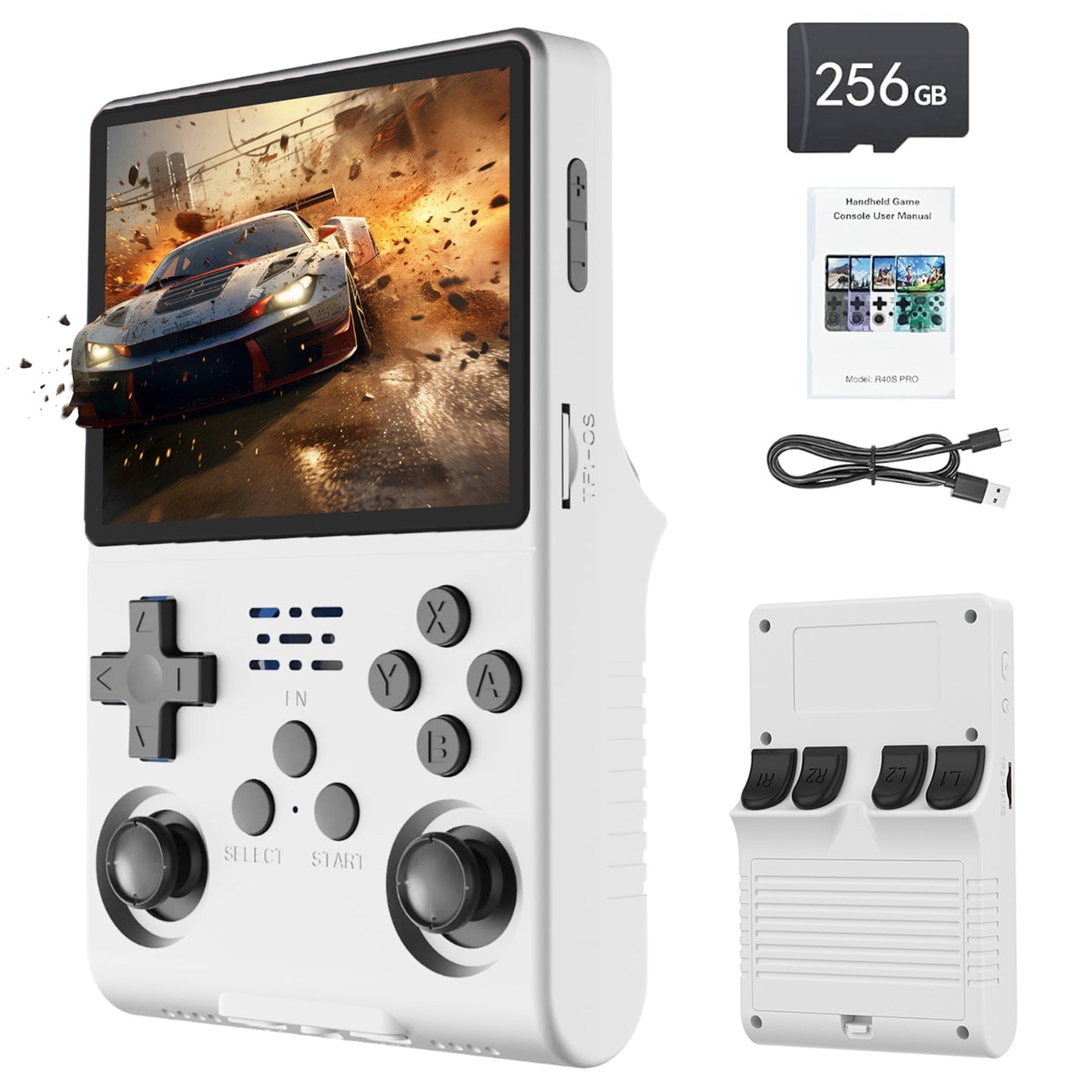 RegiisJoy R40S PRO Handheld Game Console 30000 Games 256GB White HGC-WT