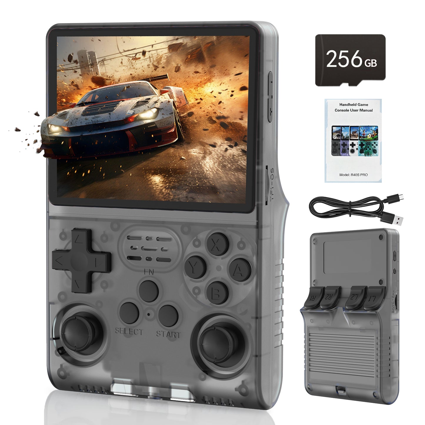 RegiisJoy R40S PRO Handheld Game Console 30000 Games 256GB Black HGC-BK