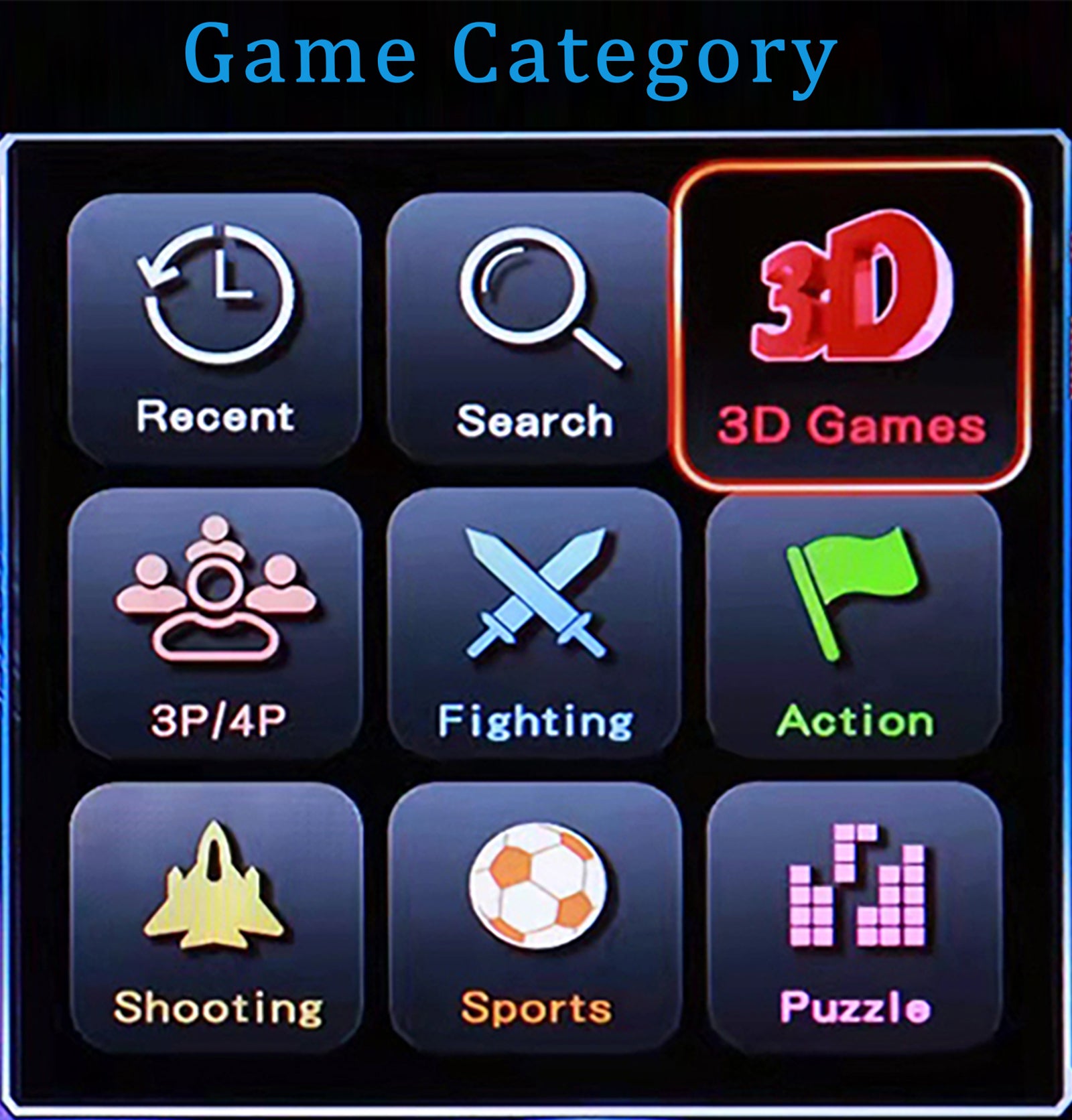 【19000 Games in 1】 3D+ Games- Support 3D Games,  1280x720,Search/Save/Hide/Pause Games, Favorite List, 4 Players Online Game